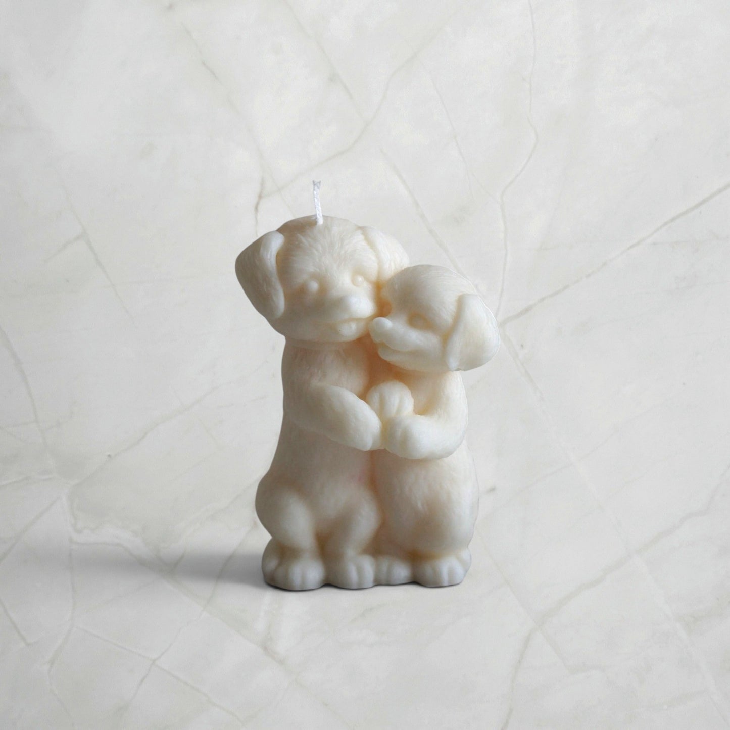 Umarmende Hunde Kerze