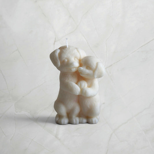 Umarmende Hunde Kerze