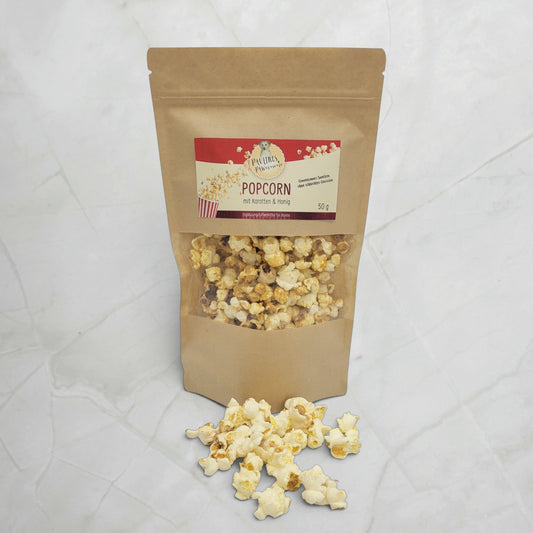 Popcorn für Hunde mit Karotten & Honig